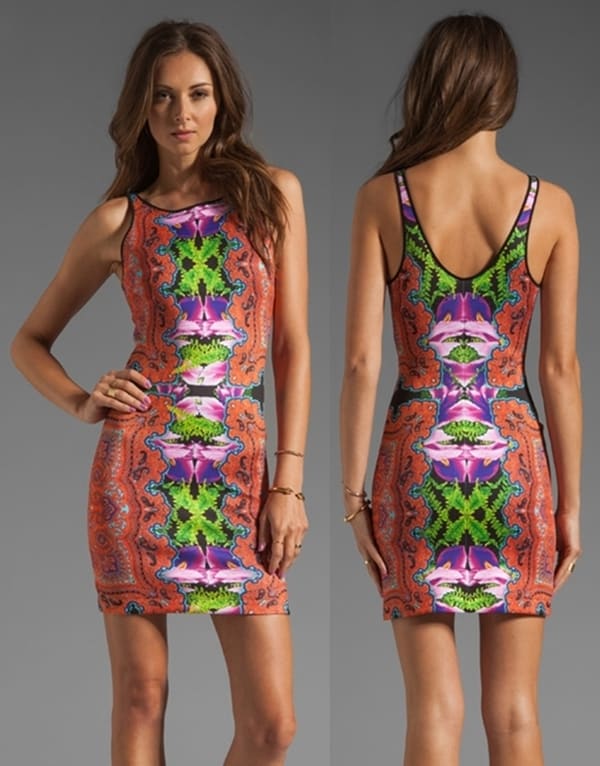 Clover Canyon Orchid Trip Neoprene Dress in Multi