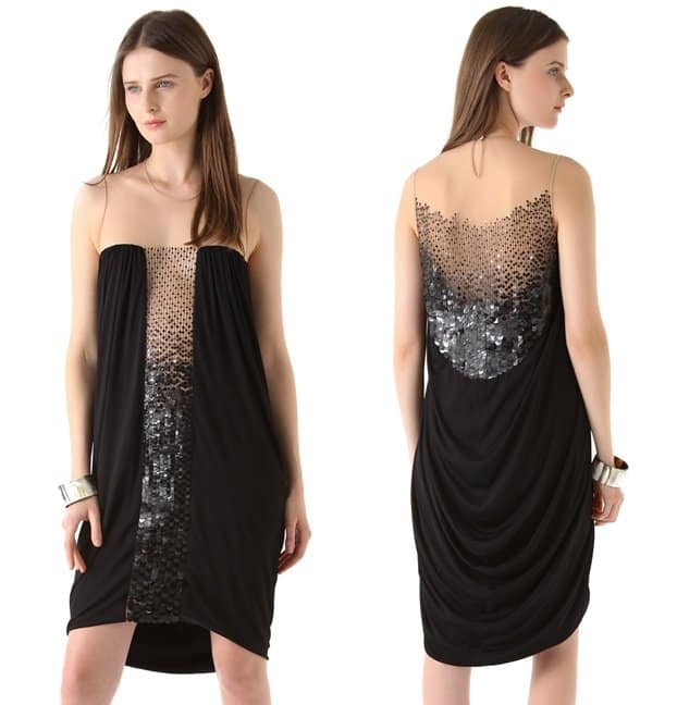 Doo.Ri Ombre Sequined Dress with Sheer Top