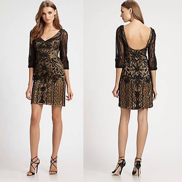 Sue Wong Embroidered Beaded Dress