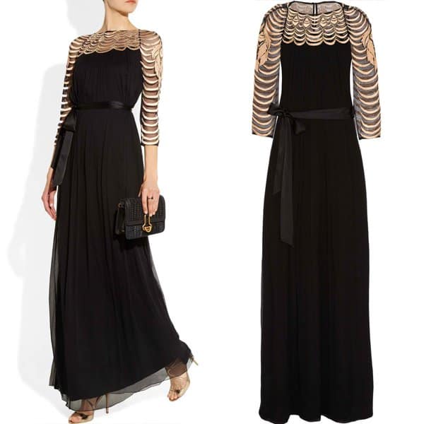 Temperley London Silk-Georgette and Embroidered Tulle Gown