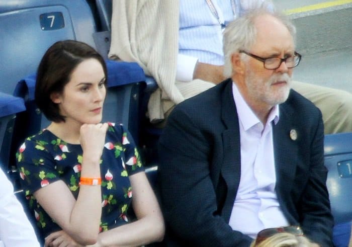 Michelle Dockery and John Lithgow at the 2013 US Open