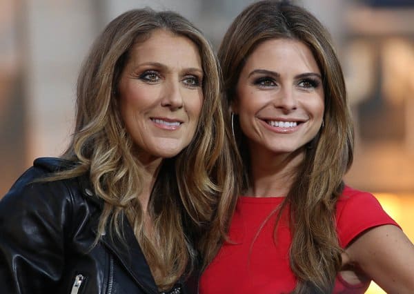 Maria Menounos and Celine Dion make an appearance on Extra at their new stage at Universal Studios