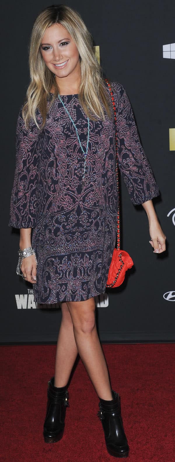 Ashley Tisdale at the fourth season premiere of 'The Walking Dead' in Los Angeles on October 4, 2013
