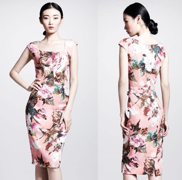 Dolce and Gabbana Floral Square Neck Dress