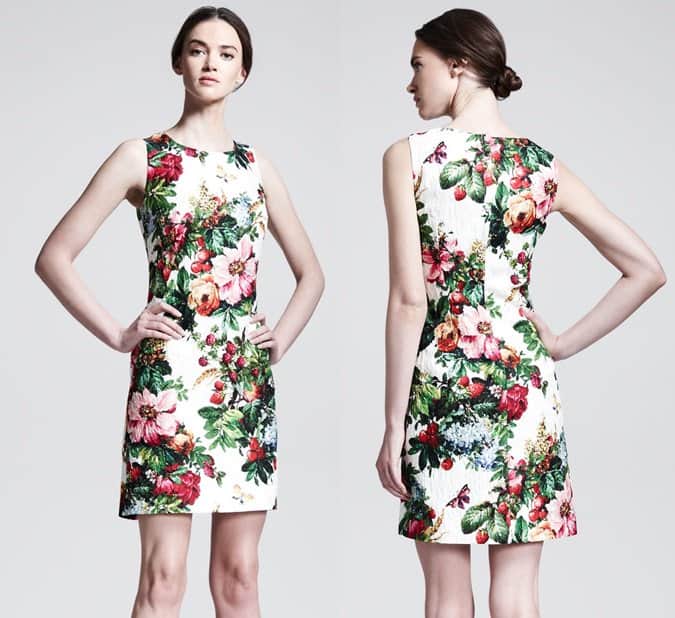 Dolce and Gabbana Sleeveless Floral Dress