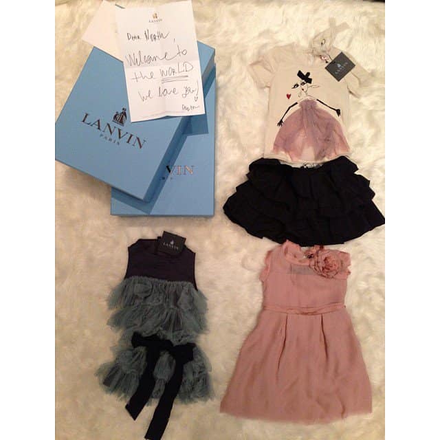 Instagram shared by Kim Kardashian with the caption: "Thank you Alber for the gorgeous clothes for North! #Lanvin"