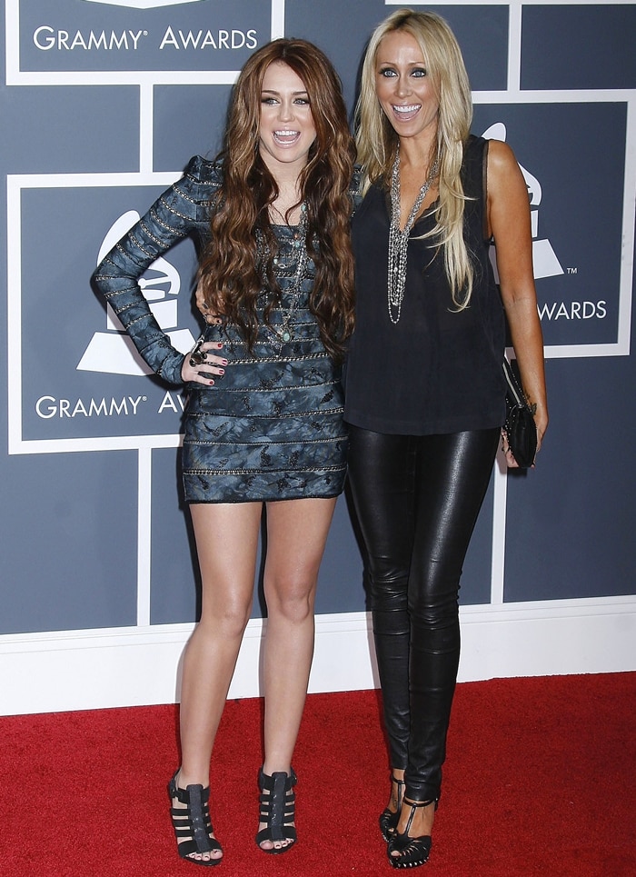 Miley Cyrus was joined on the red carpet by her mother, Leticia Jean "Tish" Cyrus