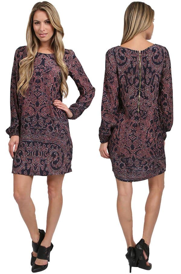 Sam Lavi Madonna Long Sleeve Cathedral Dress in Multi