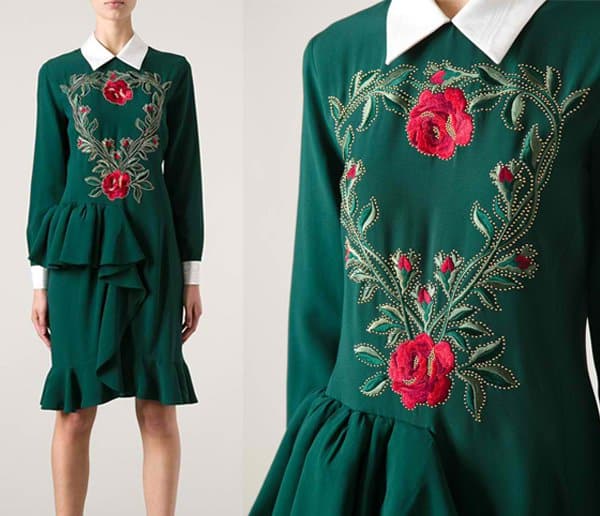 Moschino Embroidered Blouse Dress