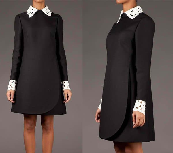 Valentino Cut Out Collar Dress