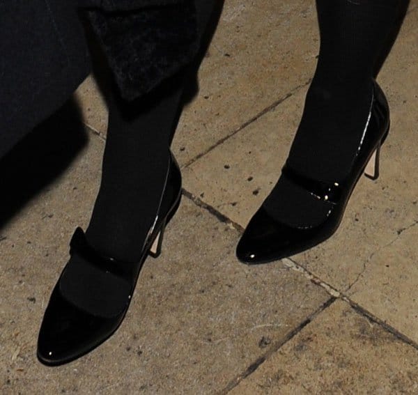 Katy Perry wearing well-heeled Mary Janes