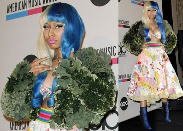 Nicki Minaj at the 2011 American Music Awards Nominees Press Conference held at the JW Marriott Los Angeles L.A. LIVE in Los Angeles, California, on October 11, 2011