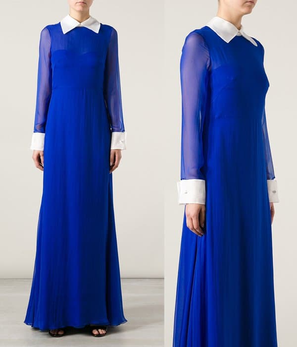 Valentino Contrasting Collar Dress