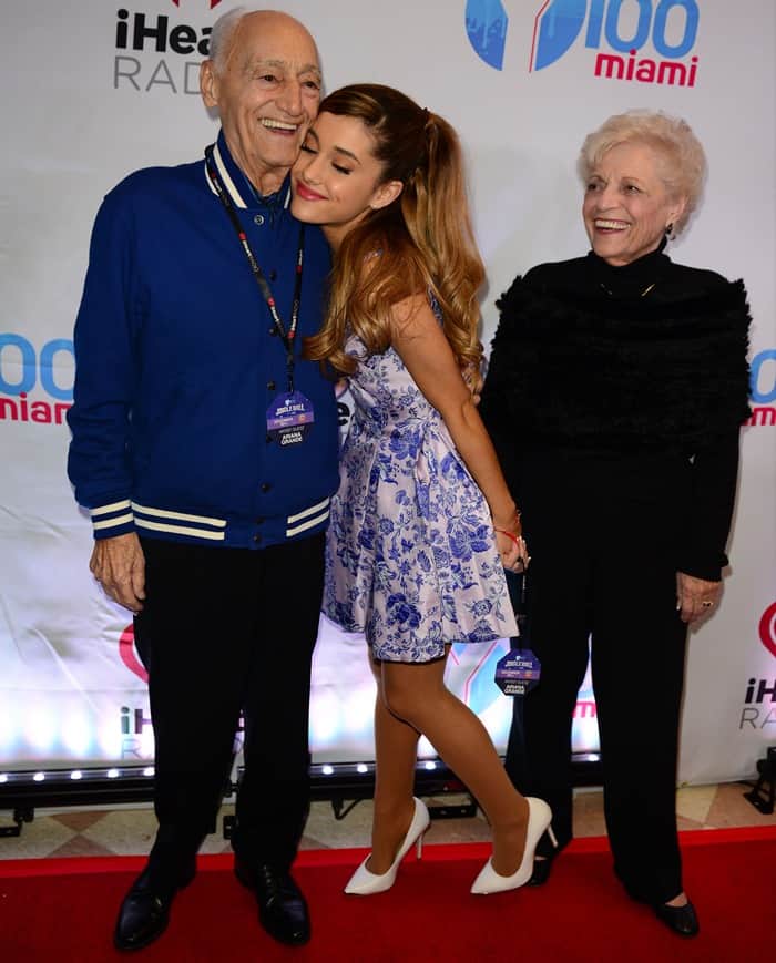 Ariana Grande was joined by her grandparents Frank Anthony Grande and Marjorie "Nonna" M. Grande