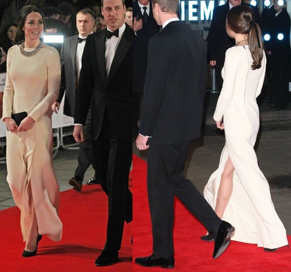 Prince William and Kate Middleton at the Mandela Premiere