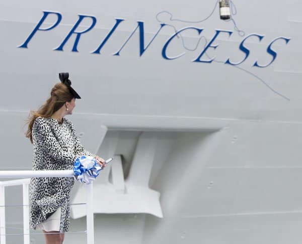 Catherine Duchess of Cambridge names a new Princess Cruises ship