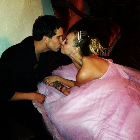 Kaley Cuoco and Ryan Sweeting kiss at their New Year’s Eve Wedding