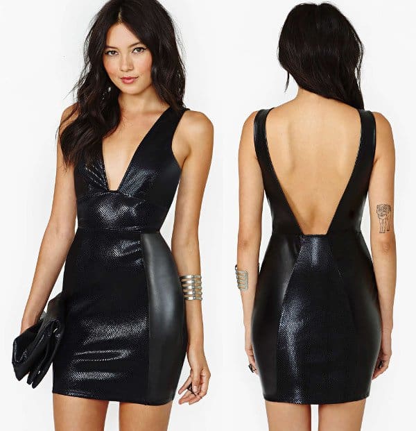 Nasty Gal Hard Habit Faux Leather Dress