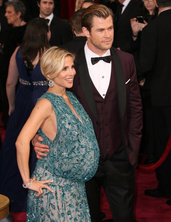 Elsa Pataky was pregnant with twins, Sasha and Tristan Hemsworth, who were born on March 18, 2014