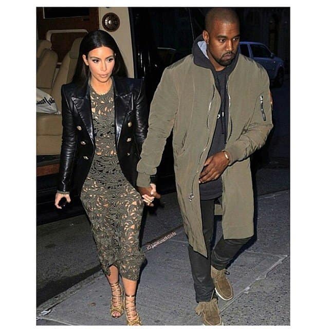 Posted by Kim on Instagram with the caption "Heading for dinner" on March 26, 2014