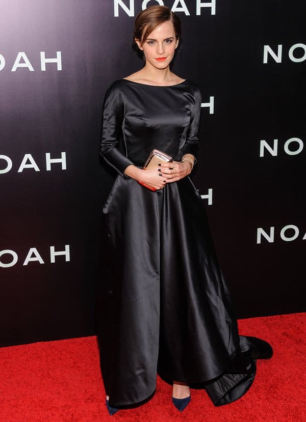 Actress Emma Watson attends the "Noah" New York premiere