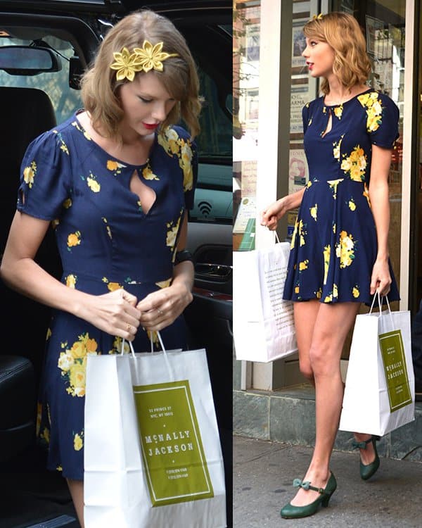 Taylor Swift shopping in New York City on April 22, 2014