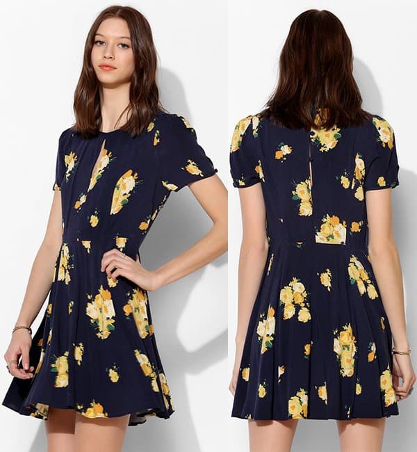 Urban Outfitters Ruby Keyhole Fit & Flare Dress
