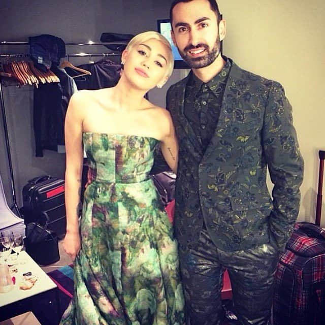 Miley Cyrus' Instagram photo of her with keyboardist Mike Schmid at the 2014 World Music Awards