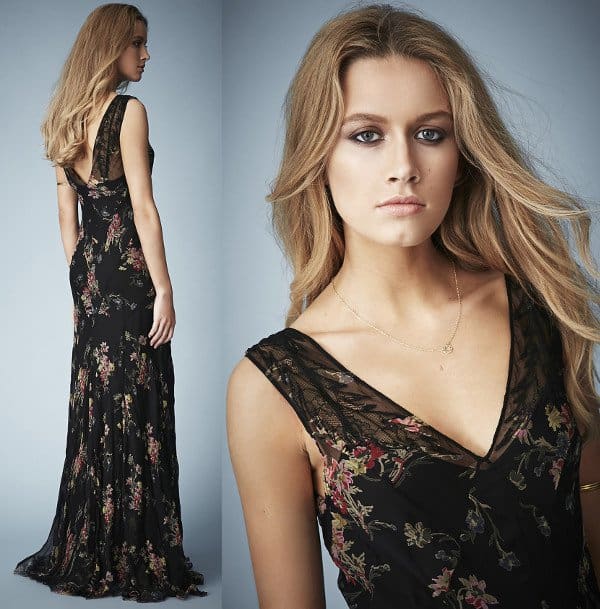 Kate Moss for Topshop Floral Chiffon Maxi Dress
