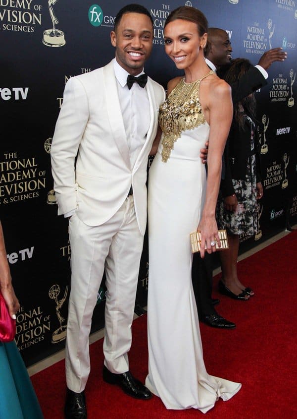 Giuliana Rancic with Terrence Jenkins at the Daytime Emmy Awards held at The Beverly Hilton in Beverly Hills on June 22, 2014