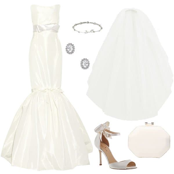 White Wedding Dress Look