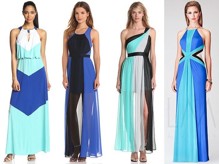 4 Beautiful Color block dresses