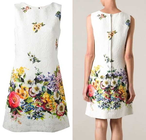 Dolce & Gabbana Floral Quilted Dress