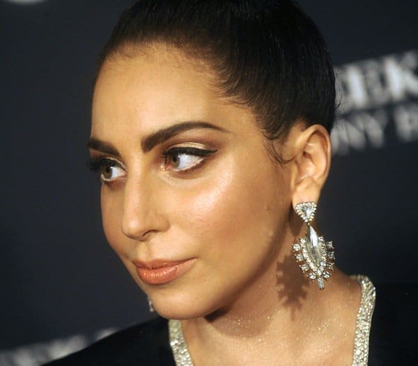 Lady Gaga's BaubleBar Crystal Xena drop earrings