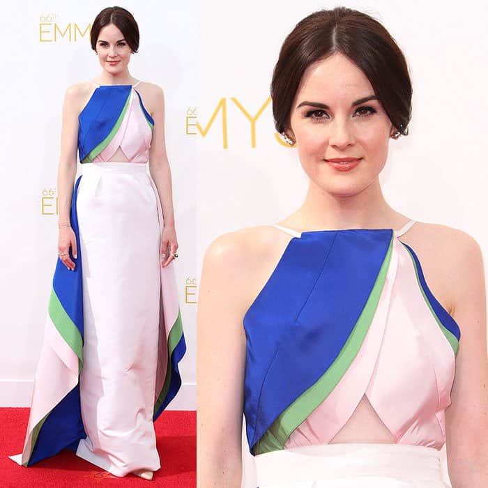 Michelle Dockery in a dress that was compared to a parachute, a tablecloth, and a napkin