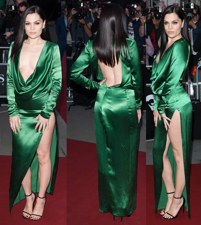 Jessie J flaunts her sexy legs at the GQ Men of the Year Awards