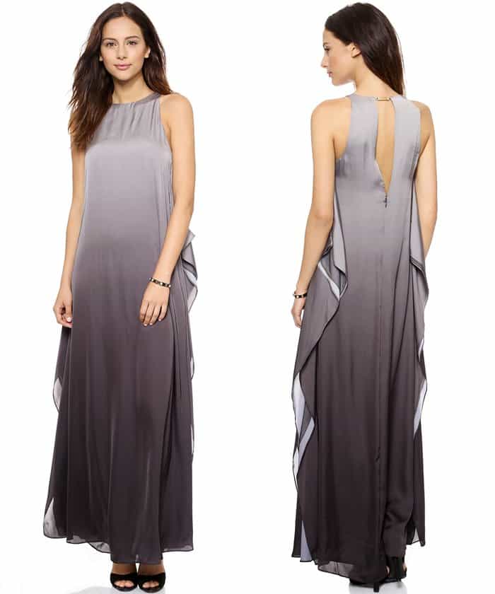 Halston Heritage Flowy Ombre Gown3