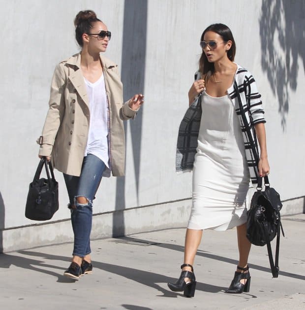 Jamie Chung and Cara Santana out for lunch in West Hollywood in Los Angeles