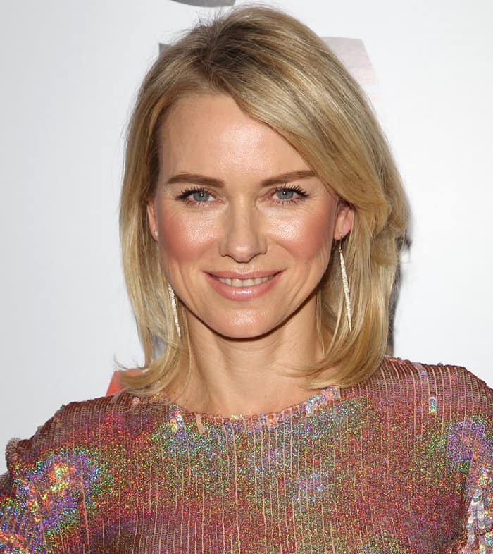 Naomi Watts donned a flashy dress while attending the 2014 AARP’s Movies for Grownups Awards Gala held at Regent Beverly Wilshire Hotel in Beverly Hills on February 10, 2014