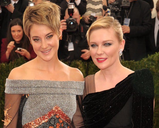 Shailene Woodley and Kirsten Dunst at the ‘Charles James: Beyond Fashion’ Costume Institute Gala at the Metropolitan Museum of Art in New York City on May 5, 2014