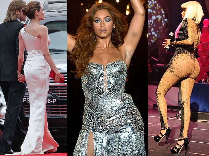 Critics often scrutinize figures like Angelina Jolie, Beyoncé, and Nicki Minaj, questioning whether their curves are natural or enhanced