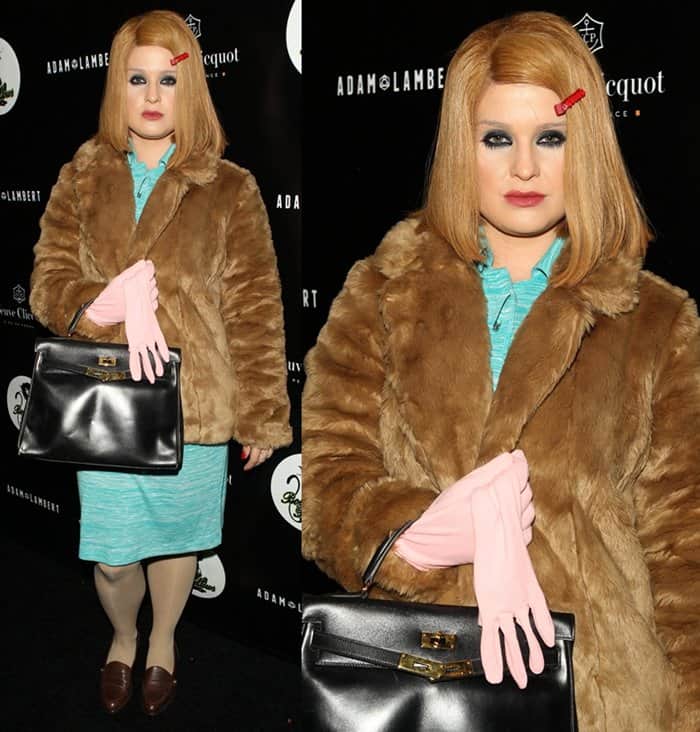 At Adam Lambert's 2nd Annual Halloween Bash in West Hollywood on October 31, 2014, Kelly Osbourne dressed up as Margot Tenenbaum, the serious and secretive character played by Gwyneth Paltrow in the 2001 Wes Anderson film The Royal Tenenbaums