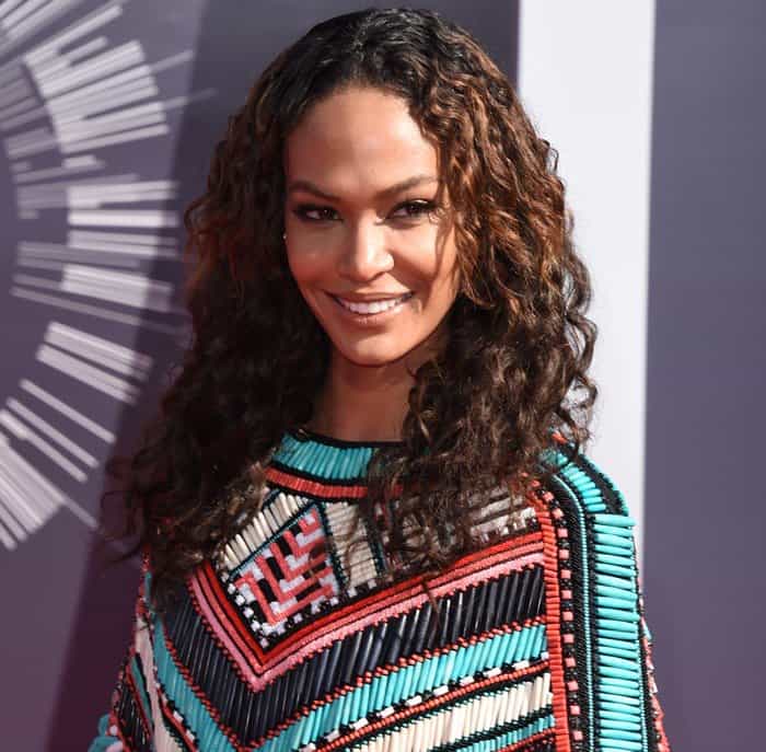 Joan Smalls at the 2014 MTV Video Music Awards at The Forum in Inglewood, California, on August 24, 2014
