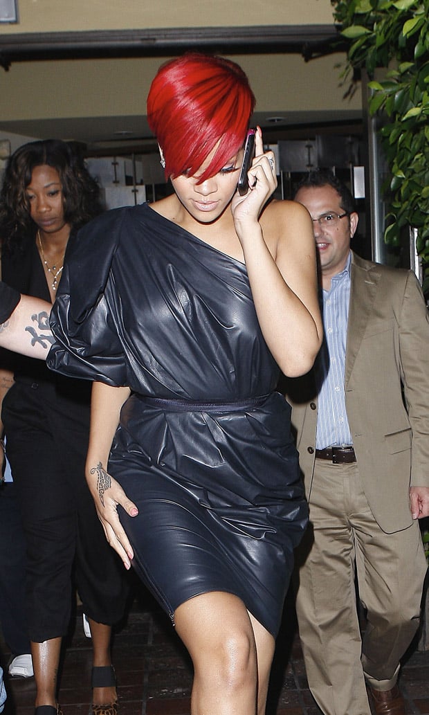 Rihanna let the dress do the talking and opted not to pile on accessories
