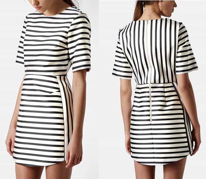 Topshop Stripe A-Line Dress