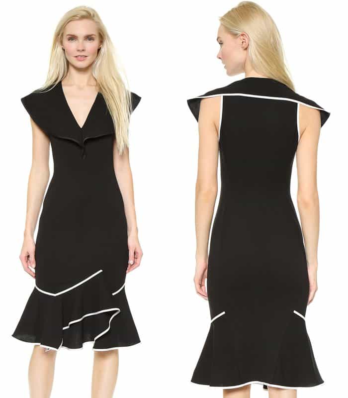 Donna Karan New York Flutter Front Dress