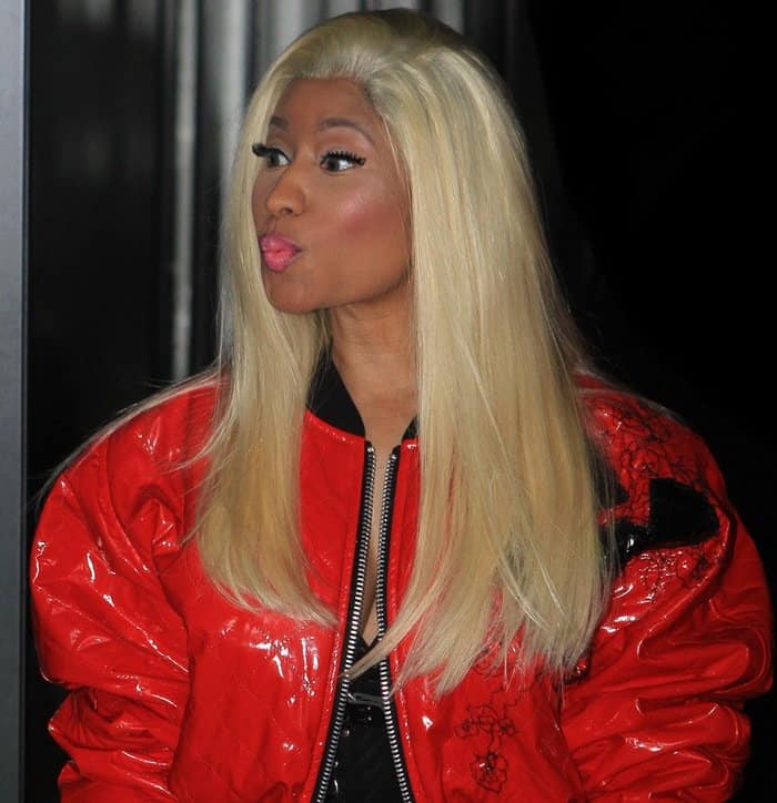 Nicki Minaj leaving her hotel London on April 18, 2012