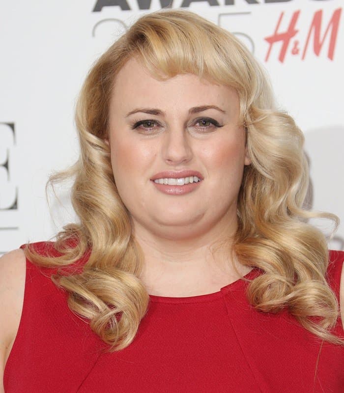 Rebel Wilson in a fierce crimson dress by Eloquii at the 2015 Elle Style Awards