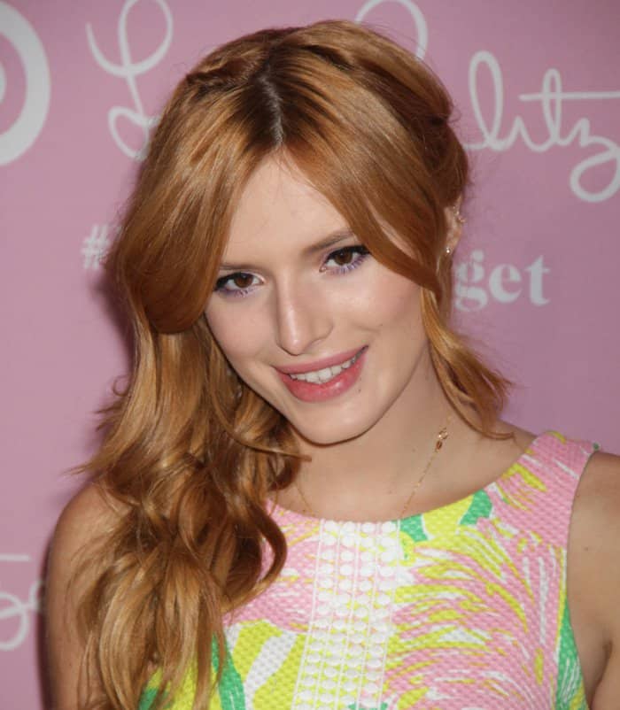 Bella Thorne embraced bold and bright colors at the Target and Lilly Pulitzer shopping event