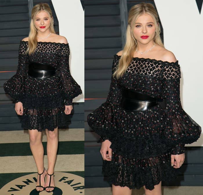 Chloe Grace Moretz attends the 2015 Vanity Fair Oscar Party at Wallis Annenberg Center for the Performing Arts with City Hall in Beverly Hills in California on February 22, 2015